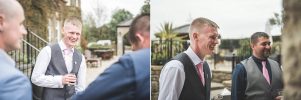 Groom chatting with guests at Ferrari's Country House - Little Moment Photography