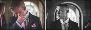 emotional groom before seeing his bride