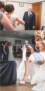 bride getting ready for her wedding